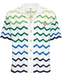 CASABLANCA - Gradient Wave Crochet Shirt - Lyst
