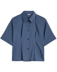 Jil Sander - Pleated-Waist Muslin Shirt - Lyst