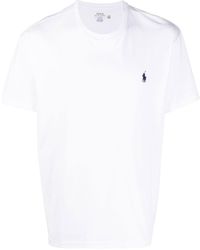 Polo Ralph Lauren - Logo-embroidered Classic-fit Cotton And Linen-blend T-shirt X - Lyst