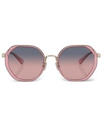 COACH - Geometric-Frame Gradient-Lens Sunglasses - Lyst