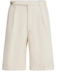 Brunello Cucinelli - Pleats Tabbed-Waistband Shorts - Lyst