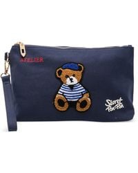 Secret Pon-pon - Saint Tropez Teddy-Patch Clutch Bag - Lyst