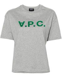 A.P.C. - Ana Logo-print T-shirt - Lyst