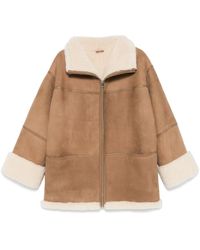 TOTEME - Shearling Jacket With Fur Trims - Lyst