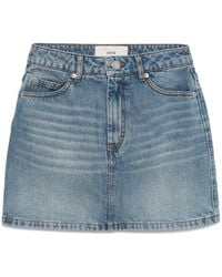 Ami Paris - Denim Mini Skirt - Lyst