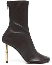 Lanvin - Sequence 95Mm Leather Ankle Boots - Lyst