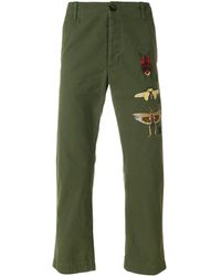 Gucci Opgestikte Chinos - Groen