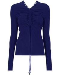 Proenza Schouler - Gathered-Detail Long-Sleeve Top - Lyst