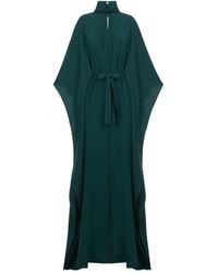 ‎Taller Marmo - Mrs Hall Maxi-Jurk Met Open Rug En Hoge Hals - Lyst