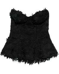 GIUSEPPE DI MORABITO - Floral-Lace Bustier - Lyst