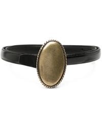 Alberto Luti - Ceinture En Cuir À Boucle Ovale - Lyst