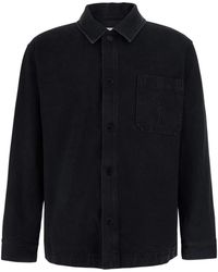 Saint Laurent - Cassandre Shirtjack Van Katoenen Linnen Gabardine - Lyst