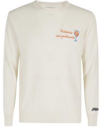 MC2 Saint Barth - Wool Embroidered Slogan Crew-Neck Sweater - Lyst