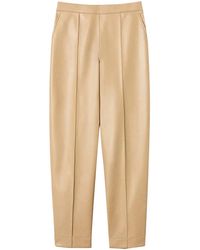 Twinset - Faux-Leather Straight-Leg Trousers - Lyst