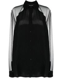 BARBARA BOLOGNA - Semi-sheer Long-sleeve Shirt - Lyst