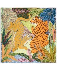 Bimba Y Lola - Wild Tiger-Print Scarf - Lyst