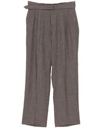 Canali - Linen Pleated Trousers - Lyst