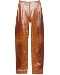 Marine Serre - Moon-Print Leather Trousers - Lyst