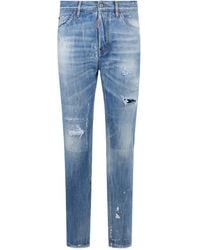 DSquared² - Light Wash Teddy Jeans - Lyst