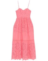 ERMANNO FIRENZE - Broderie-Anglaise Tiered Maxi Dress - Lyst