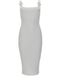 Versace Jeans Couture - Buckle Strap Midi Dress - Lyst
