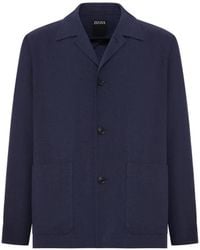 ZEGNA - Linen Patch-Pocket Jacket - Lyst