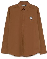 KARL LAGERFELD - Katoenen Overhemd - Lyst