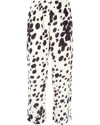 Marni - Cow-print Cropped Trousers - Lyst