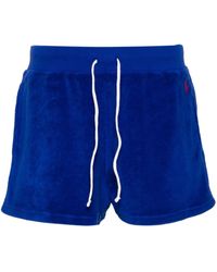 Polo Ralph Lauren - Pony-embroidered Towelling Mini Shorts - Lyst