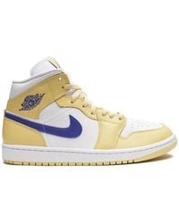 Nike - Air Jordan 1 Mid Leather Mid-top Trainers - Lyst