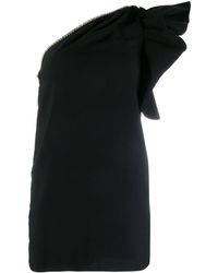 Self-Portrait Asymmetrisches Kleid - Schwarz