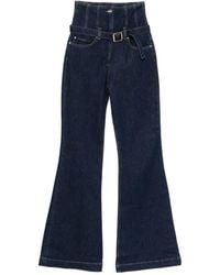 Pinko - High-Waisted Belted Jeans - Lyst