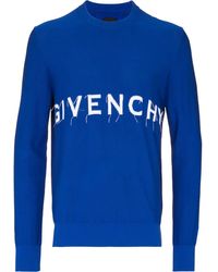 Givenchy - Intarsia-Knit Logo Jumper - Lyst