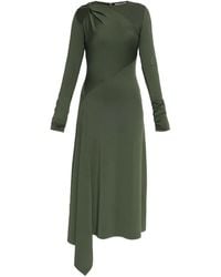 Victoria Beckham - Gedraaide Asymmetrische Midi-Jurk - Lyst