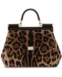 Dolce & Gabbana - Kim Dolce&gabbana Medium Sicily Leopard-print Top-handle Bag - Lyst