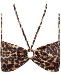 Maison Close - Leopard-Print Ring-Detail Bikini - Lyst