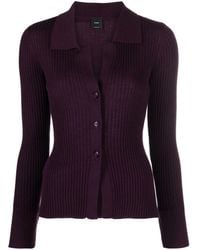 Pinko - Button-up Ribbed Cardigan - Lyst