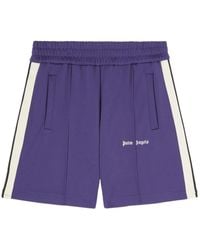 Palm Angels - Logo-Print Track Shorts - Lyst