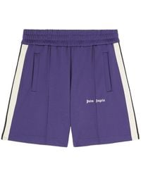 Palm Angels - Logo-Print Track Shorts - Lyst