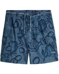 Scotch & Soda - Graphic-Print Drawstring Shorts - Lyst