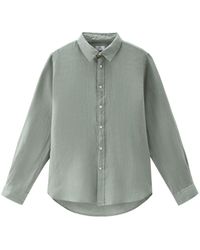 Woolrich - Linen Button-down Shirt - Lyst