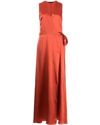 Voz - Silk Maxi Wrap Dress - Lyst