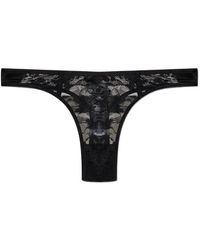 DIESEL - Micro-Punchy-Utlt Logo-Plaque Thong - Lyst