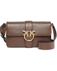 Pinko - レザーショルダーバッグ - Lyst
