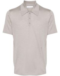 Helmut Lang - Mélange Wool-blend Polo Shirt - Lyst