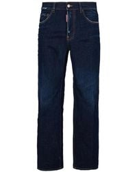 DSquared² - Vaqueros Con Etiqueta Del Logo Y Efecto Envejecido - Lyst
