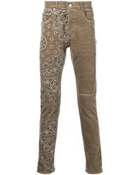 Purple Brand - Corduroy Bandana-Print Skinny Jeans - Lyst