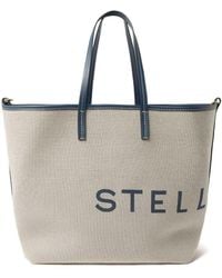Stella McCartney - Shopper aus Canvas mit Logo-Print - Lyst