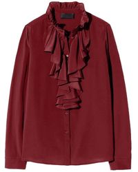 Nili Lotan - Lily Ruffled Silk Blouse - Lyst