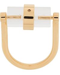 Marni Ring aus Kunstharz - Mettallic